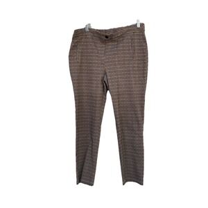 Jules & Leopold Women's Pants‎ Brown Check Career Stretch Large